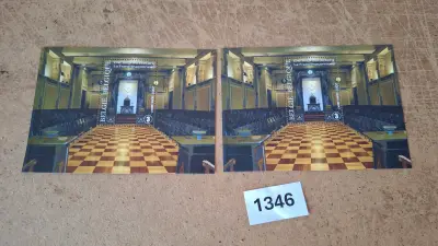 Postzegelblokken De Vrijmetselarij / La Franc-maçonnerie (2 stuks) – kavel bij Goeiendeal