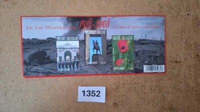 Postzegelvel De 1ste Wereldoorlog 1918-2008 – kavel bij Goeiendeal