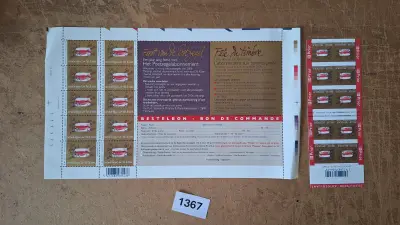 Postzegelvel Feest van de Postzegel en postzegelstrook Prior – kavel bij Goeiendeal