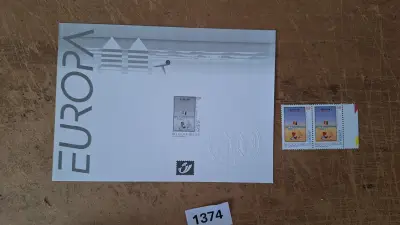 Eerstedagsblad en samenhangend paartje Europa de Post – kavel bij Goeiendeal