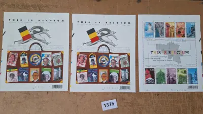 Postzegelvelletjes This is Belgium Belgische cultuur en toerisme – kavel bij Goeiendeal