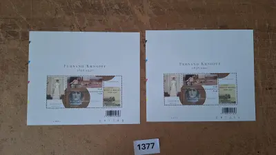 Postzegelvelletjes Fernand Khnopff – kavel bij Goeiendeal