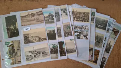 Historische internationale vnl Frankrijk Ansichtkaarten voorzien met en zonder postzegel in insteekbladen – kavel bij Goeiendeal