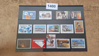 Losse postzegels Kusttram, stripfiguren, Mickey Mouse en Belgische filmreeksen – kavel bij Goeiendeal