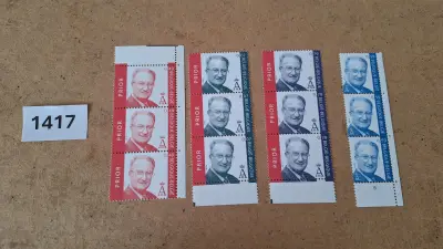 Postzegelstroken Koning Albert II zelfklevend Prior – kavel bij Goeiendeal