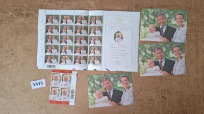 Postzegelvellen en postzegelstroken Geboorte Prinses Elisabeth – kavel bij Goeiendeal