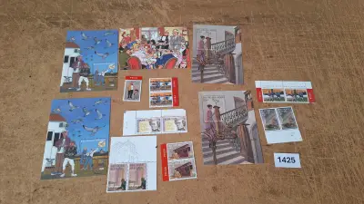 Diverse losse postzegels en stroken waaronder Stripfiguren, Architectuur Victor Horta en Vogels – kavel bij Goeiendeal