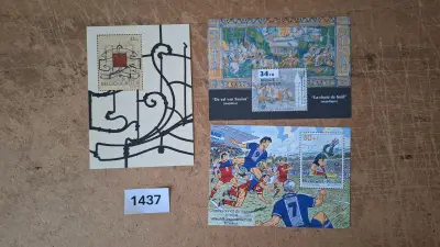 Postzegelvellen en luxevel Architectuur Horta, De val van Saulus en Wereldkampioenschap Voetbal Frankrijk – kavel bij Goeiendeal