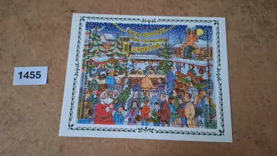 Postzegelvel Zalig Kerstfeest Kerstmarkt – kavel bij Goeiendeal