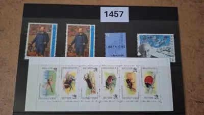 Postzegelstrook Insekten met diverse losse historische zegels – kavel bij Goeiendeal