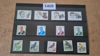 Diverse losse postzegels Belgische muzikanten, koningshuis en vogels – kavel bij Goeiendeal