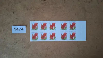Postzegelvel Bloemen met tulpen zelfklevend Prior – kavel bij Goeiendeal