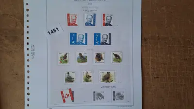 Diverse losse postzegels Koning Albert II en Vogels met paddenstoelen – kavel bij Goeiendeal