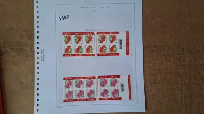 Postzegelvel Bloemen met anjers zelfklevend Prior – kavel bij Goeiendeal