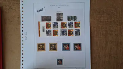 Postzegelvel Halloween zelfklevend Prior met diverse losse kerst-en kunstzegels – kavel bij Goeiendeal