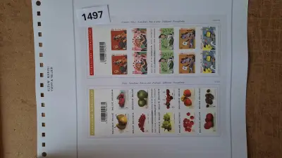 Postzegelvellen Strips en Fruit zelfklevend – kavel bij Goeiendeal