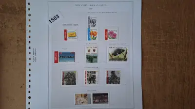 Diverse losse postzegels Bloemen, Tsunami hulpactie en Oorlog & Vrede – kavel bij Goeiendeal
