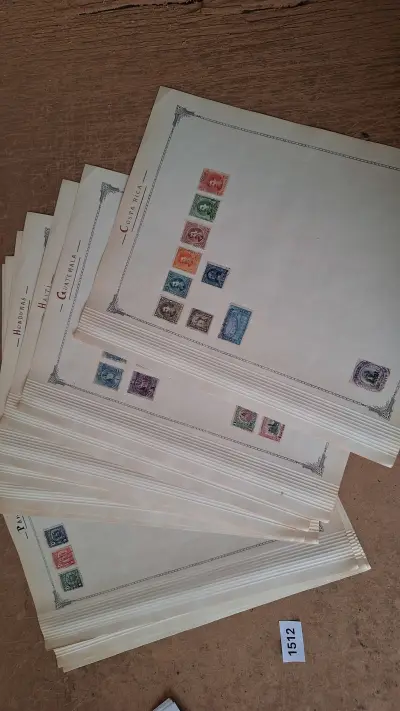 Postzegels op bladen verschillende landen – kavel bij Goeiendeal