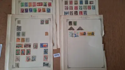 Postzegels op bladen verschillende landen – kavel bij Goeiendeal