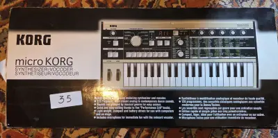 Synthesizer / vocoder van Korg, model microKORG in originele doos lot 35 – kavel bij Goeiendeal, Jette