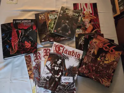 Verzameling comics van diverse reeksen, waaronder Claudia Chevalier Vampire, 666, Batman, The Incredible Hulk, Spawn en USA Magazine – Lot 142 – kavel bij Goeiendeal, Jette