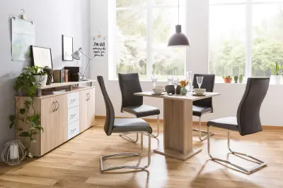 12 x Eettafel Christina 80cm - eik decor – kavel bij Openbare Verkopen, Beveren-Leie