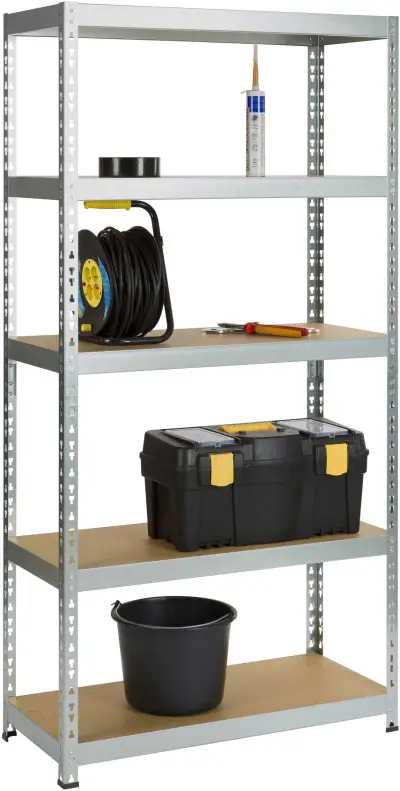 4 x Stellingkast Heavy Duty 180 kg - 180x90x40cm – kavel bij Openbare Verkopen, Beveren-Leie
