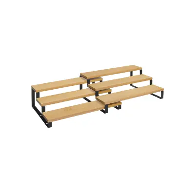 5 x 2-Tier Uitbreidbaar Bamboe Kruidenrek - Stapelbare Organiser voor Kast / Aanrecht – kavel bij Openbare Verkopen, Beveren-Leie
