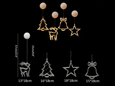 Kerst verlichting voor op het raam - 4 delig – kavel bij GSD Auctions, Zoeterwoude