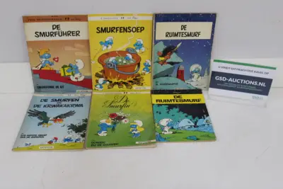 6 Smurfen Stripboeken Diverse Titels' – kavel bij GSD Auctions, Zoeterwoude