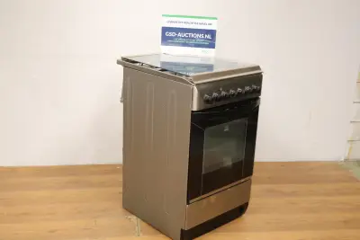 Indesit gsdfornuis met oven RVS – kavel bij GSD Auctions, Zoeterwoude