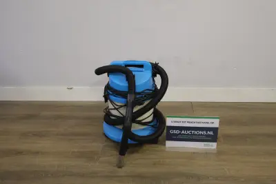 Blauwe nat-en droogzuiger met slang – kavel bij GSD Auctions, Zoeterwoude