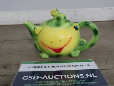Theepot in vorm van kikker – kavel bij GSD Auctions, Zoeterwoude
