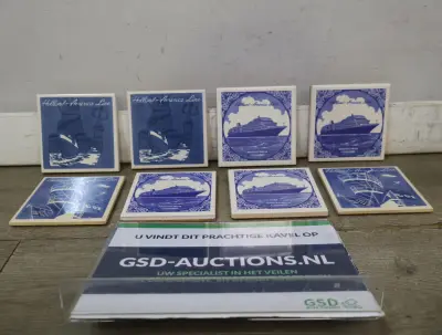 Set Delftsblauwe tegels Holland-America Line – kavel bij GSD Auctions, Zoeterwoude