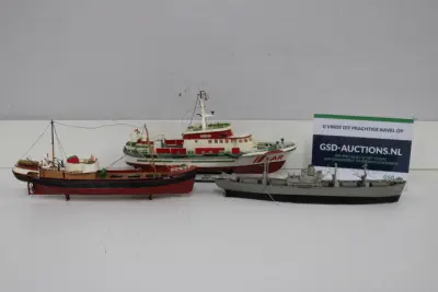 Set van 3 modelschepen – kavel bij GSD Auctions, Zoeterwoude