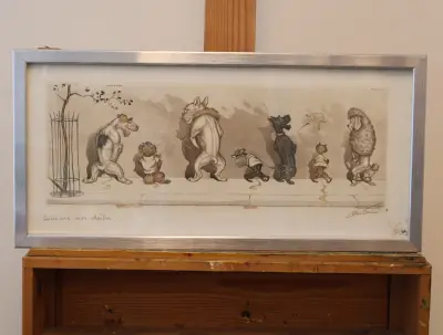 Gesigneerde pentekening van honden – kavel bij GSD Auctions, Zoeterwoude