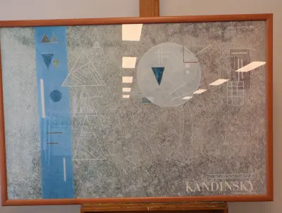 Kandinsky kunstprint met geometrisch ontwerp – kavel bij GSD Auctions, Zoeterwoude