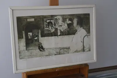 Ingelijste kunstdruk met figuratief thema' – kavel bij GSD Auctions, Zoeterwoude