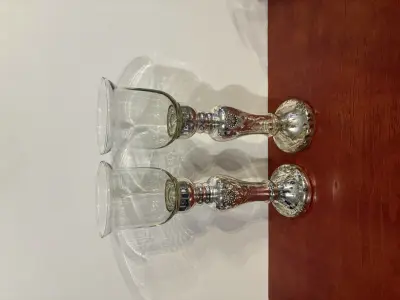 Glazen kandelaars – kavel bij GSD Auctions, Zoeterwoude