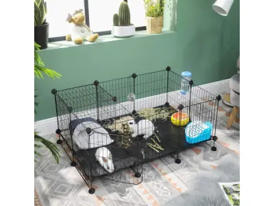 Metalen gaaskooi voor kleine dieren met vloerplaten – kavel bij XL Auctions