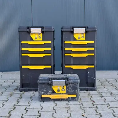 2x Gereedschapstrolley en 1x gereedschapskoffer, Stanley – kavel bij Onlineveilingmeester, Raalte