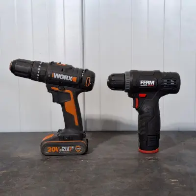 2x Accu boormachine, Worx & FERM – kavel bij Onlineveilingmeester, Raalte