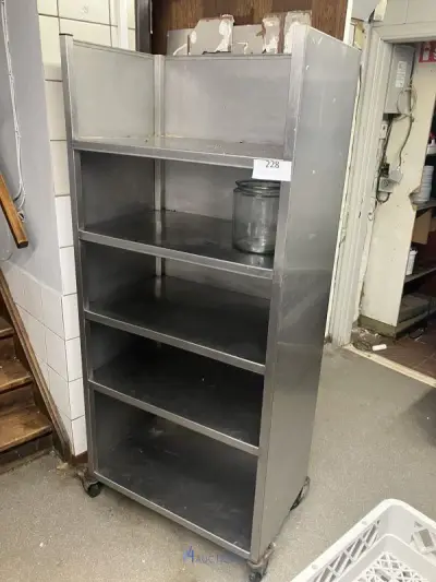 Verrijdbare RVS kast – kavel bij VH Auctions