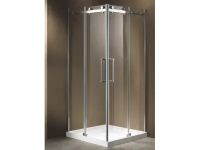Douchecabine vierkant - 90x90x200 cm - incl. douchebak – kavel bij Openbare Verkopen
