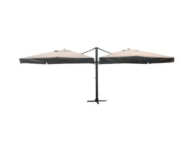 Dubbel hangende parasol Zandkleurig (2 * 300x300cm) – kavel bij Openbare Verkopen