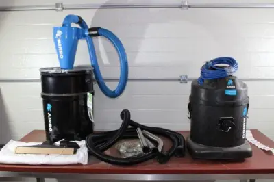 AIRBO NTD570 fijnstofzuiger met Voorafscheider HE 60L stalen drum – kavel bij Openbare Verkopen, Ruddervoorde