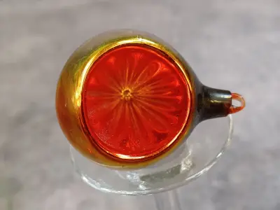 Vintage glazen Ajeko reflector – kavel bij De Kringwinkel, Gent