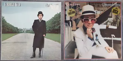 Vinyl: Duo Elton John Albums – kavel bij De Kringwinkel, Gent