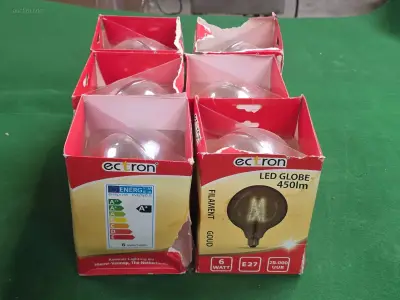 (6x) Lampen Ectron Led globe 450LM – kavel bij Auctim, Aartselaar