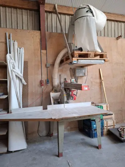Afkortzaag, Verboom, Omga radial arm saw, met stofafzuiging – kavel bij Onlineveilingmeester, Smilde